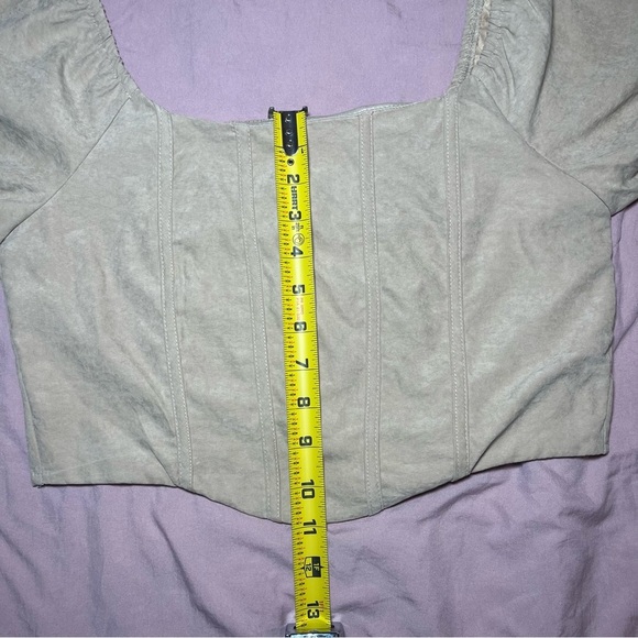 Kirious Los Angeles Women's Tan Crop Top sz Large - Picture 3 of 8